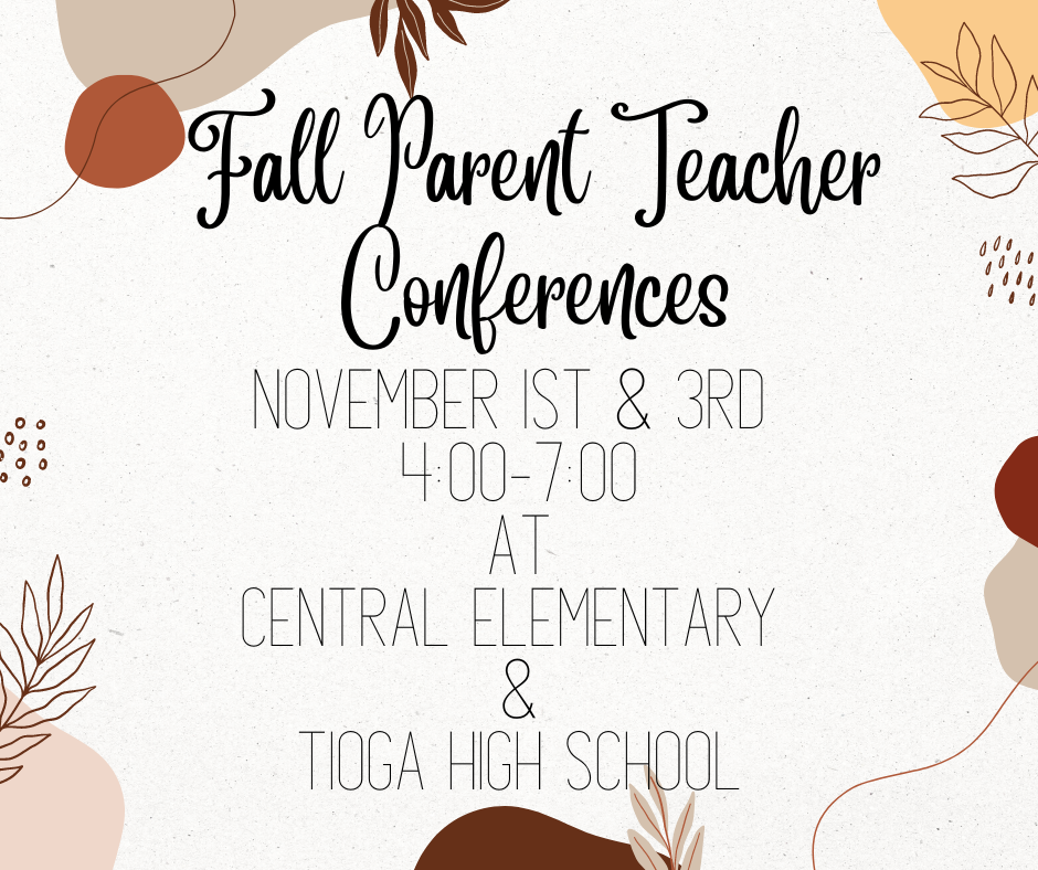 Fall PT Conferences Nov 1&3 from 4:00-7:00